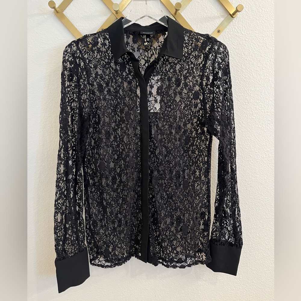 NWT Who What Wear X Target Lace Button Up Shirt Medium